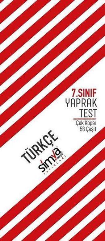 7. Sınıf Türkçe Çek Kopar Yaprak Test - Kolektif  - Simya Dergisi Yayınları