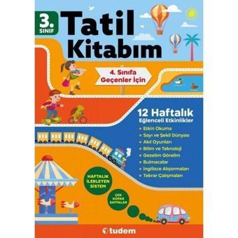 3. Sınıf Tatil Kitabım - 4. Sınıfa Geçenler İçin - Kolektif  - Tudem Yayınları - Ders Kitapları