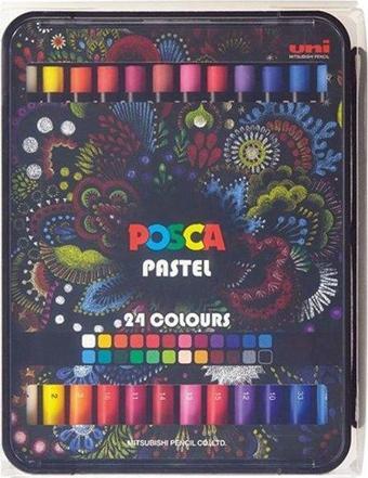 Uni POSCA PASTEL Boya Kalemi 24lü Kalem Kutu Set KPA-100/24C