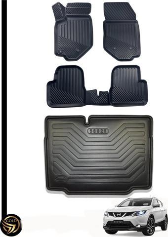 Nissan Qashqai 2014-2020 3D Havuzlu Paspas + İkili Set