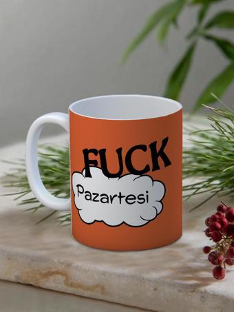 Baskılı Kupa Bardak Seramik Mug - Fuck..