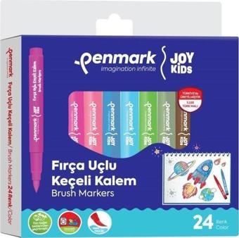 Penmark Süper Yıkanabilir Brush Uçlu Keçeli Kalem 24 Lı