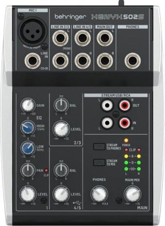 Behringer Xenyx 502S Analog 5 Girişli USB Mikser