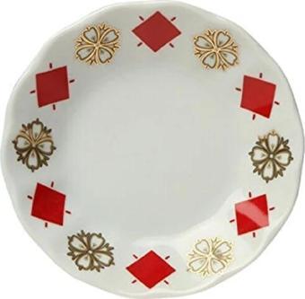 Porland Yonca Kırmızı Porselen Çay Tabağı 11 Cm 