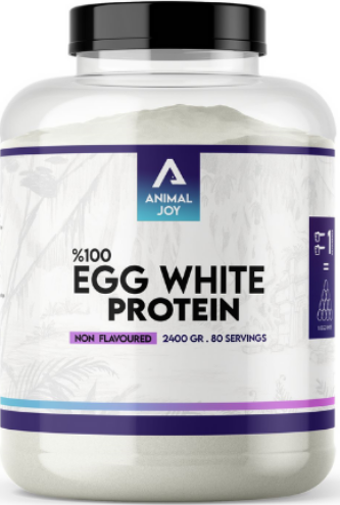 Animal Joy Egg White Powder Protein Tozu 2400 gr 80 Servis Aromasız