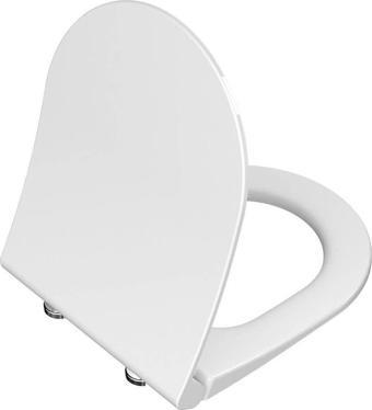 110-003-009-Vitra İntegra Round Universal Klozet Kapağı Slim - Üstten Sıkmalı Yavaş Kapaır - Beyaz