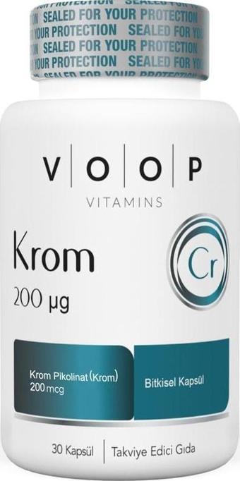 Voop Krom Pikolinat 200 µg 30 Bitkisel Kapsül