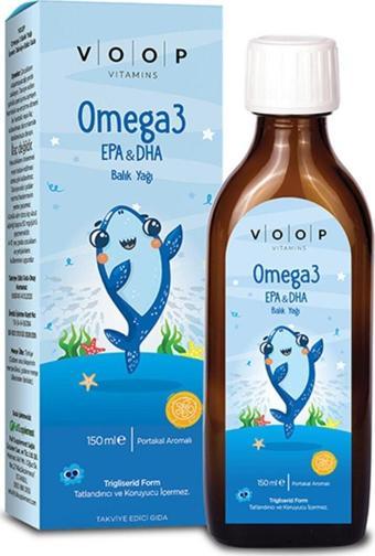 Voop Omega 3 Kids Balık Yağı Şurup Portakal Aromalı 150 Ml