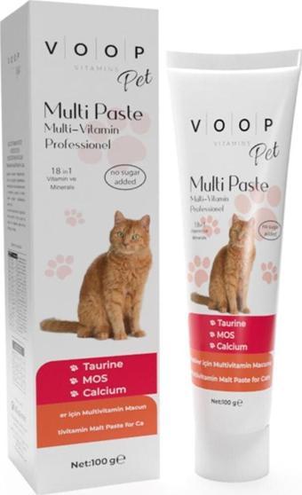 Voop Pet Multi Paste Malte(Kedilerde Bağışıklık Sistemi Güçlendirici, Tüy Yumak Multivitamin Macun)100 gr