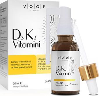 Voop Vitamin D3K2 Sprey-Damla 20 ml