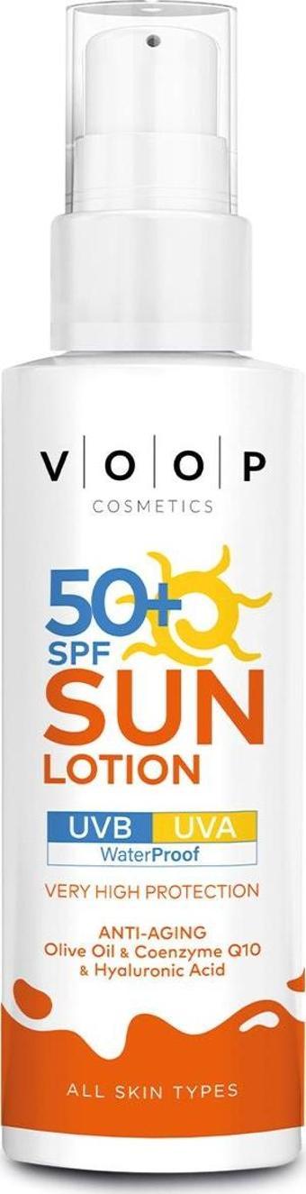 Voop Vücut Ve Yüz Spf50 Güneş Kremi - 150 ml | Coenzyme Q10, Hyaluronik Asit Ve Zeytinyağlı