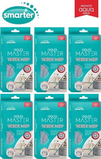 SMARTER AQUA MASTER 6 YEDEK MOP TEMİZ & KİRLİ SUYU AYIRMA ÖZELLİĞİ OTOMATİK TEMİZLİK SETİ MOP PASPAS 