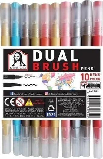 Monalisa Dual Fıneliner + Brush 10 Renk Set