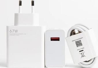 Xiaomi 67W Turbo Şarj Aleti Şarj Cihazı Kablo Adaptör Set ve Tüm Telefonlarla Uyumlu Hızlı Şarj Aleti Type C Şarj Aleti