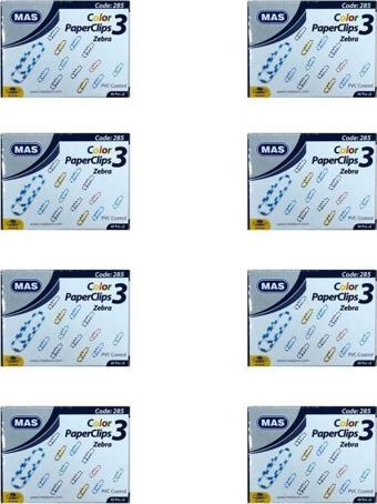 Mas 285 Renkli Zebra Ataş 8'li