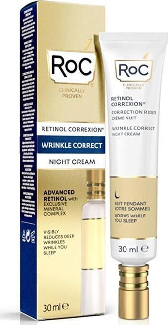 Roc Retinol Correxion Wrinkle Correct Yaşlanma Karşıtı Gece Bakım Kremi 30ML