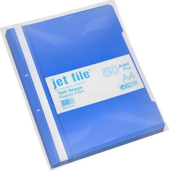 Jet File Telli Dosya Mavi 50'li