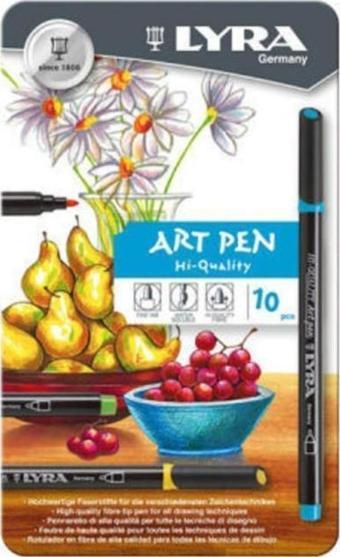 Lyra Hi-Quality Art Pen 10 Renk Metal Kutu L6751100