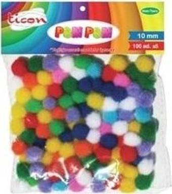 Ticon Pastel Renk Pom Pom 10 Mm 100 Adet