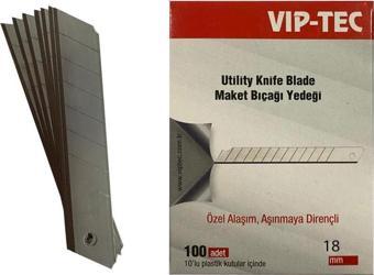 Vip-Tec Maket Bıçağı ( Falçata ) Yedeği 18 Mm ( Büyük ) VT875000 10'LU