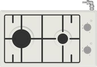 Çetintaş 202 T Doğalgazlı 2 Gözlü Beyaz Set Üstü Ocak