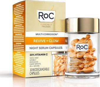 Roc Multi Correxion Revive Glow Night Serum Cildi Aydınlatıcı Kapsül Serum 30'lu Kapsül