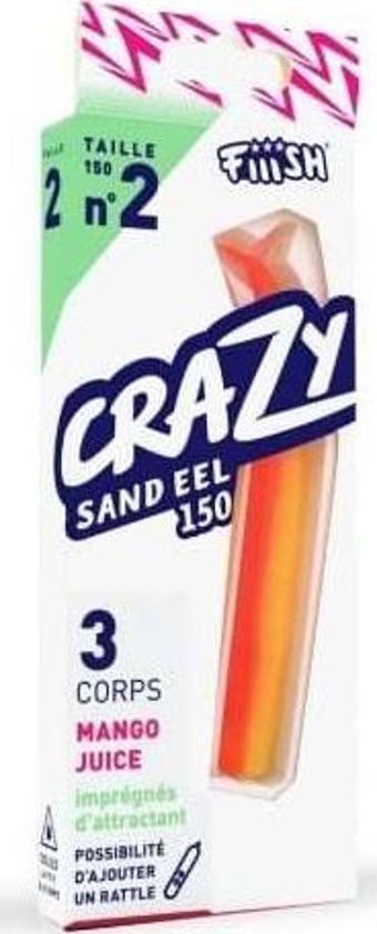 Fiiish Crazy Sandeel CSE150/2 CSE514 3X Gövde Mango Juice Silikon Yem