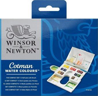 Winsor Newton Cotman Kompakt 14 Renk Tablet Suluboya Set