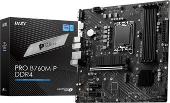 MSI PRO B760M-P Intel B760 LGA1700 DDR4 4800MHz (OC) VGA/HDMI/DP M.2 mATX Anakart