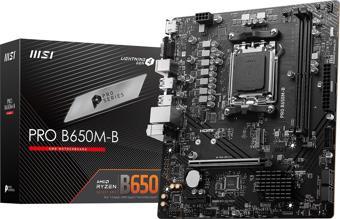 MSI PRO B650M-B AMD B650 AM5 DDR5 6800MHz (OC) VGA/HDMI M.2 RGB mATX Anakart