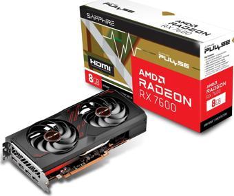 Sapphire Radeon RX7600 Pulse 8GB GDDR6 128Bit HDMI/DP RGB Ekran Kartı