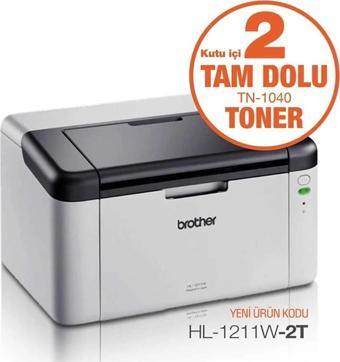 Brother HL-1211W Orjinal 2 Tonerli Mono Laser Wifi 20PPM A4 Yazıcı