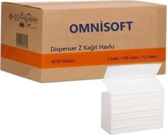 Omnisoft Z Katlı Dispenser Kağıt Havlu 100 x 12 Paket