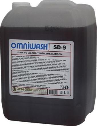 Omniwash Sd-9 5000ml Yağ Sökücü Fırın ve Izgara Temizleme Maddesi 