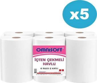 Omnisoft 5 Koli İçten Çekmeli Kağıt Havlu 30 Rulo