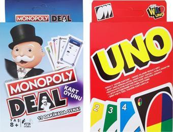 Uno Klasik ve Monopoly Deal Kart Oyun Seti