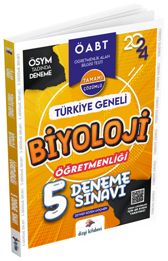 Dizgi Kitap 2024 ÖABT Biyoloji Öğretmenliği Türkiye Geneli 5 Deneme Çözümlü - Dizgi Kitap Yayınları