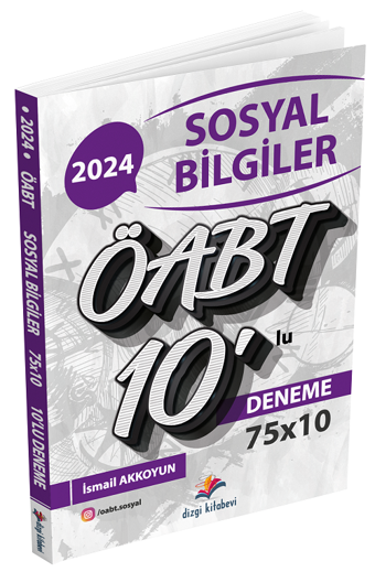 Dizgi Kitap 2024 ÖABT Sosyal Bilgiler Öğretmenliği 10 Deneme - İsmail Akkoyun - Dizgi Kitap Yayınları