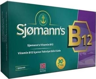 Sjomann'S Vitamin B12 30 Çiğneme Tableti