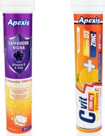 Apexis Sambucus Nigra Vitamin C C Vit 1000 Mg C Vitamini