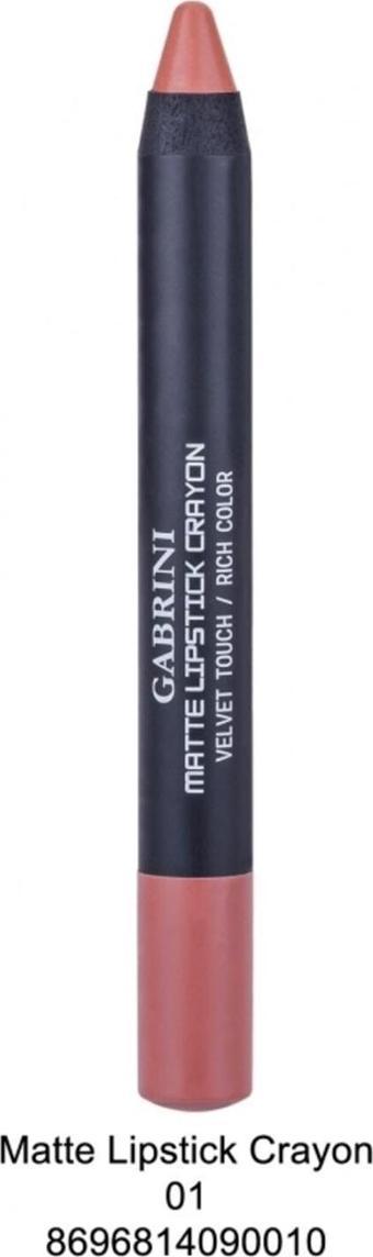 Gabrini Mat Kalem Ruj - Matte Lipstick Crayon 01
