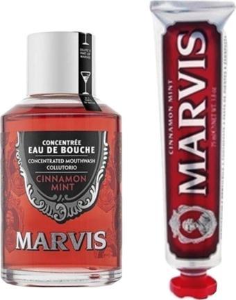 Marvis Diş Macunu 85ml 8004395111763 Ağız Gargarası Cinnamon Mint - Tarçın 120 ml