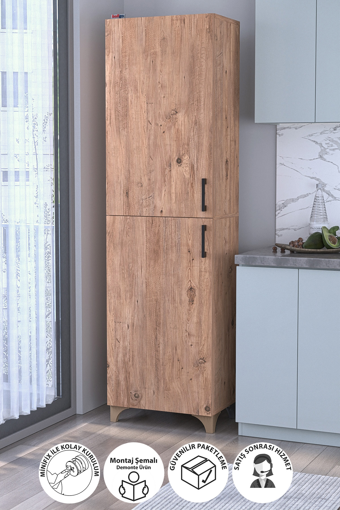 Çok Amaçlı Dolap Tuna Erzak Dolabı Banyo Dolabı Kiler Dolabı Mutfak Dolabı Çam