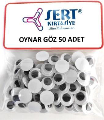 Sert Kırtasiye Oynar Göz 10 Mm 50'li Paket