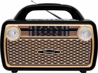 Simex Historical FM Radyo ve Bluetooth Hoparlör Gold