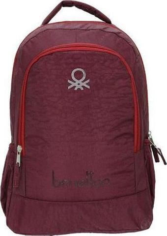 Benetton Okul Sırt Çantası Bordo 70016