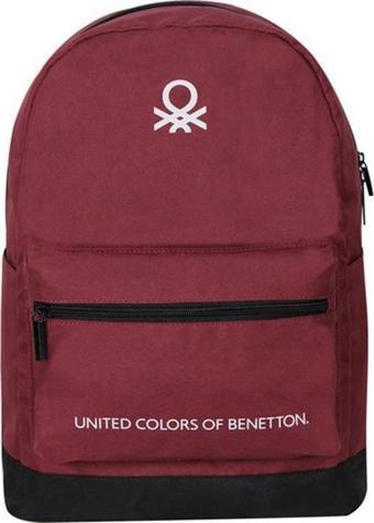 Benetton Okul Sırt Çantası Bordo 70413