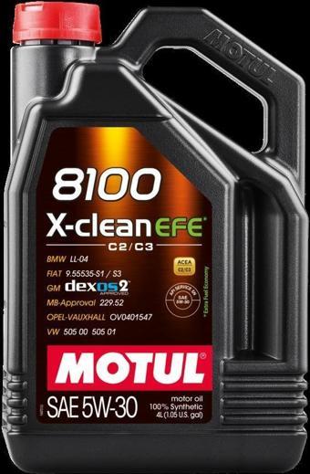 Motul 8100 X Clean Efe 5W-30 Tam Sentetik Motor Yağı 4 L