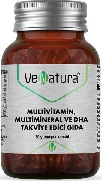 VeNatura Multivitamin, Multimineral ve DHA Takviye Edici Gıda 30 Yumuşak Kapsül