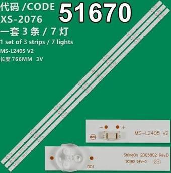 WKSET-6670 37338X3 SHINEON 2D04040 REV.A MS-L2405 V2  3 ADET LED BAR